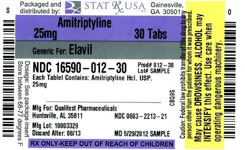 Amitriptyline 25 mg Label Image