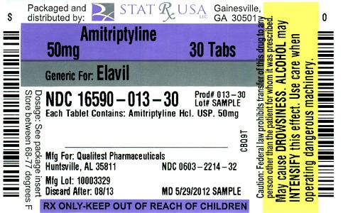 Amitriptyline 50 mg Label Image