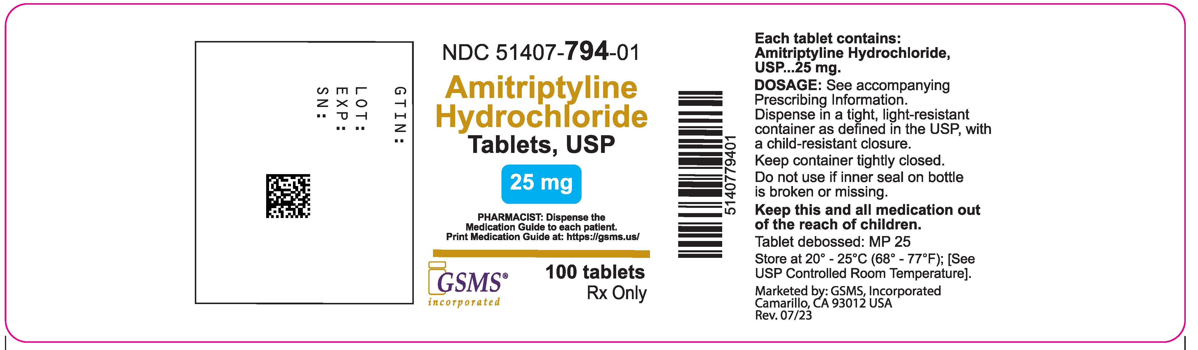 Amitriptyline Hydrochloride - Sun - 51407-794-01OL - 1000c - Rev.0723.jpg