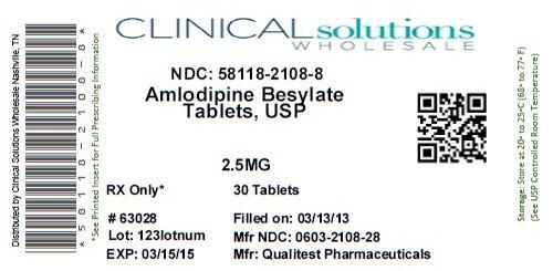 Amplodipine Besylate Tablets USP 2.5 mg