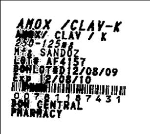 Label Image for 250 mg/125 mg