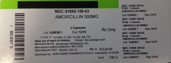 amoxicillan 500 mg 51655-159