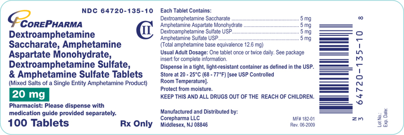 Container Label for 20mg, 100 Count