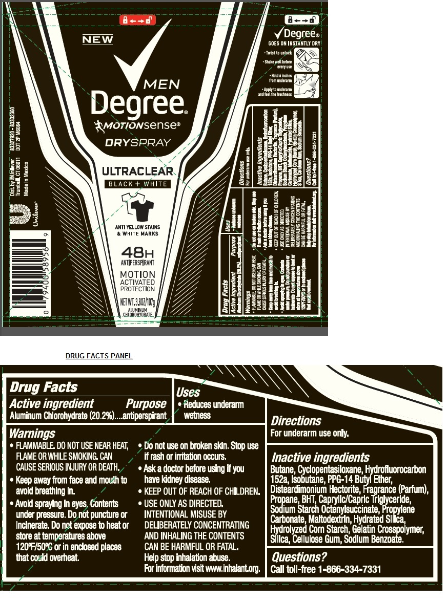 Degree Men Black And White Dry Antiperspirant | Aluminum Chlorohydrate Aerosol, Spray while Breastfeeding