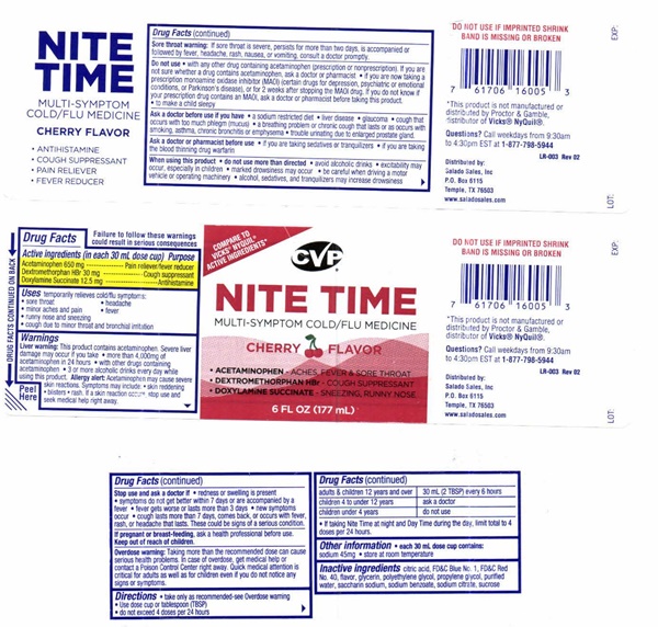 Nite-timecold/flu Cherry Cold/flu Cherry Breastfeeding