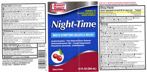 Night-time Multi-symptom Cold/flu Cherry Breastfeeding