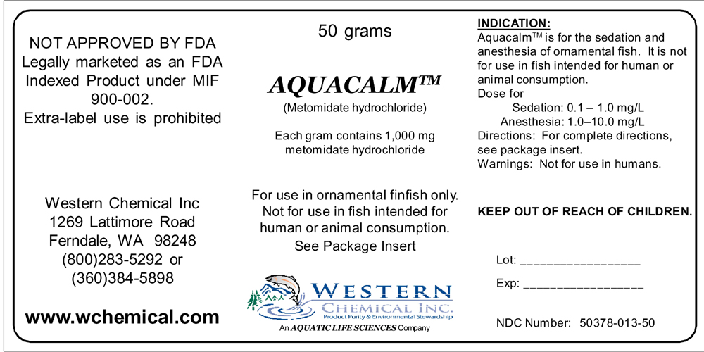 Aquacalm 50 gram label
