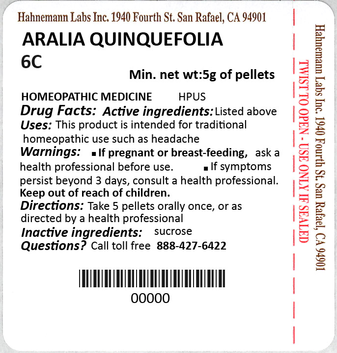 Aralia Quinquefolia 6C 5g