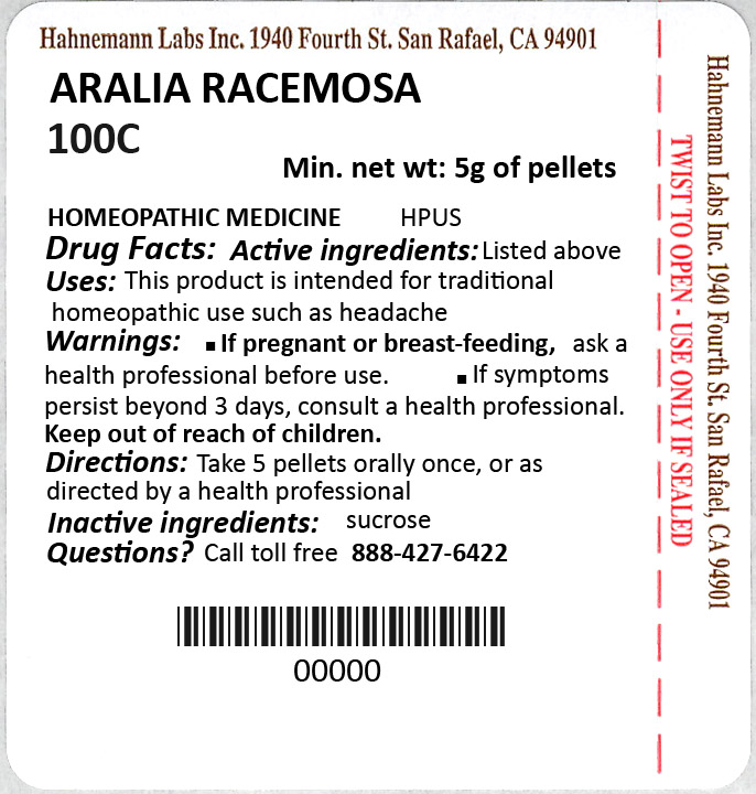 Aralia Racemosa 100C 5g