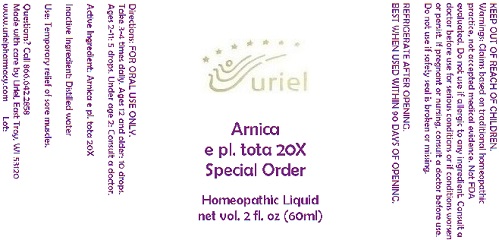 Arnica E Pl. Tota 20x Special Order Liquid Breastfeeding