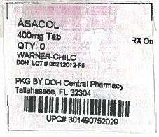 Asacol Bottle label