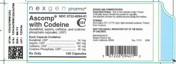 ASCOMP with CODEINE, 100 count, Container Label