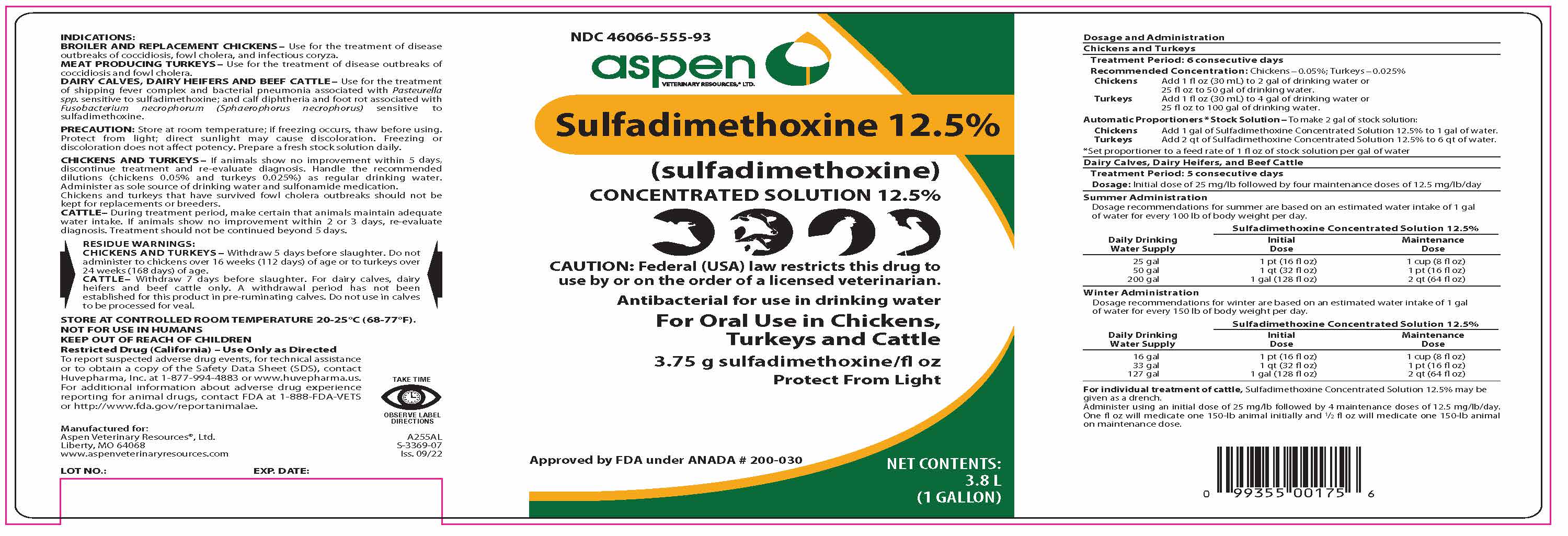 Aspen Sulfadimethoxine CS