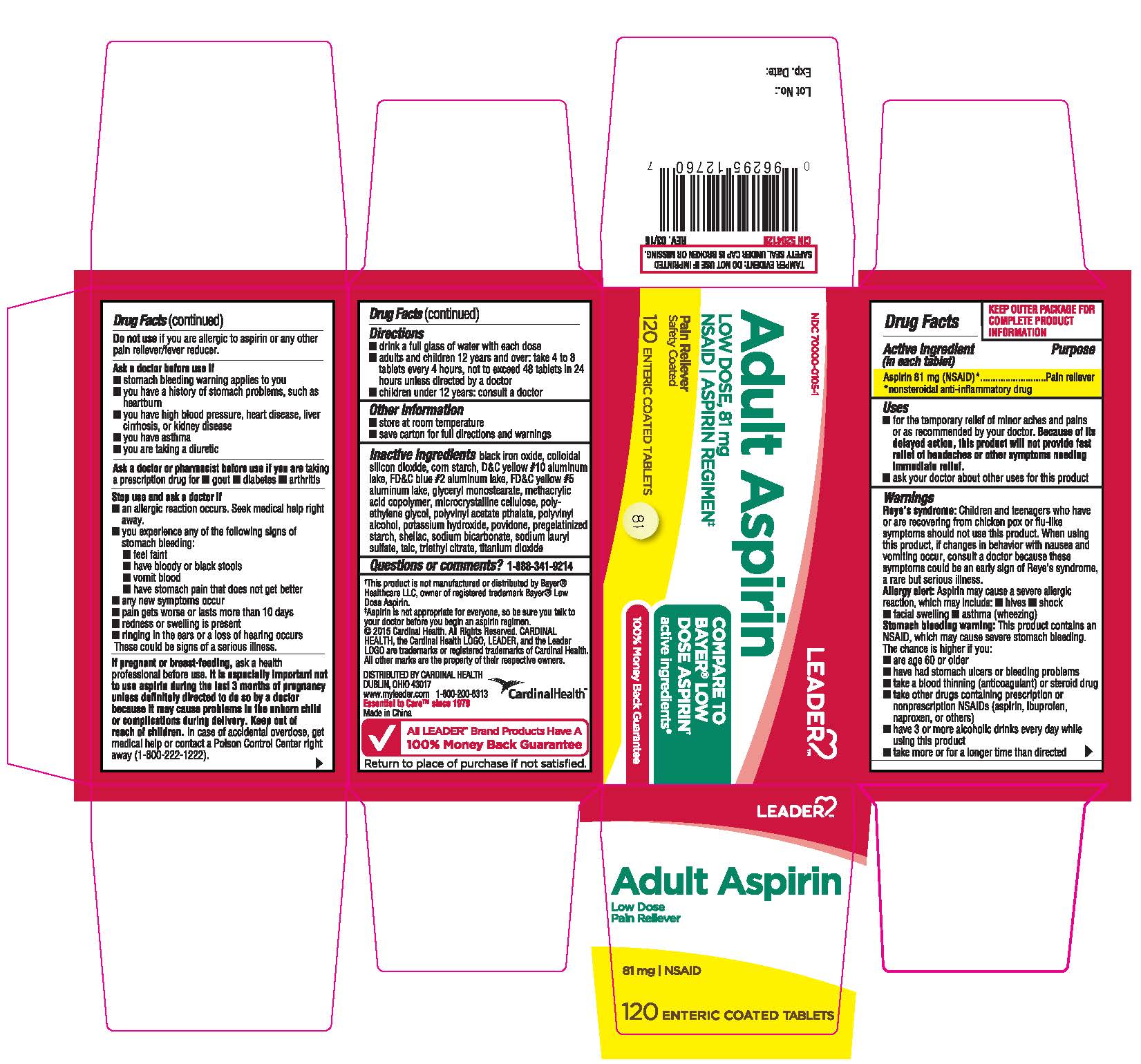 Adult Aspirin EC Carton
