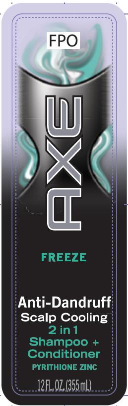 Axe Freeze AntiDandruff Shampoo 12oz front PDP