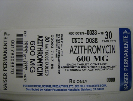 Principal Display Panel-Azithromycin 600mg