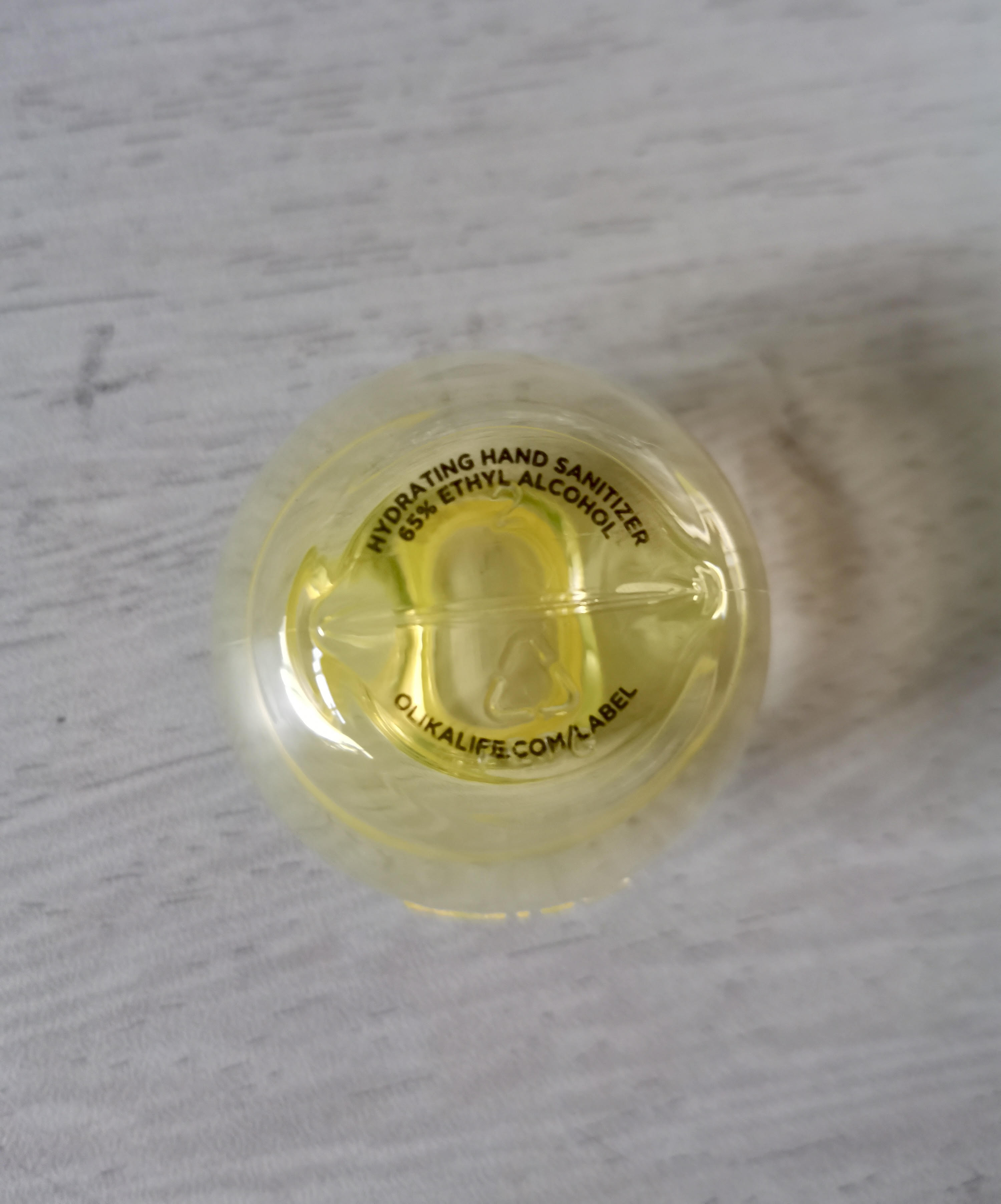 Bottle printed label on bottom