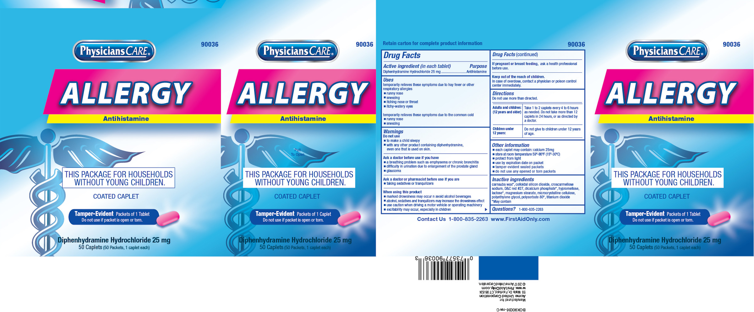 Physicianscare Allergy Antihistamine | Diphenhydramine Hydrochloride Tablet Breastfeeding
