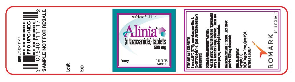 Alinia Tablets - 2 ct container label