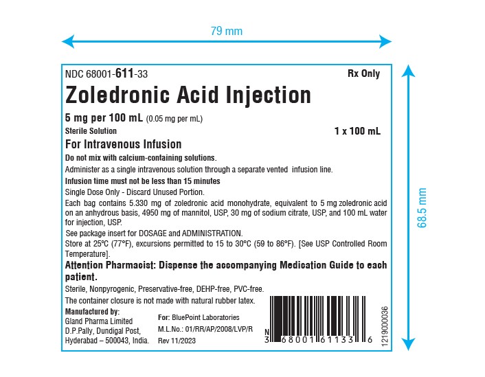 Zolderonic Acid Bag label
