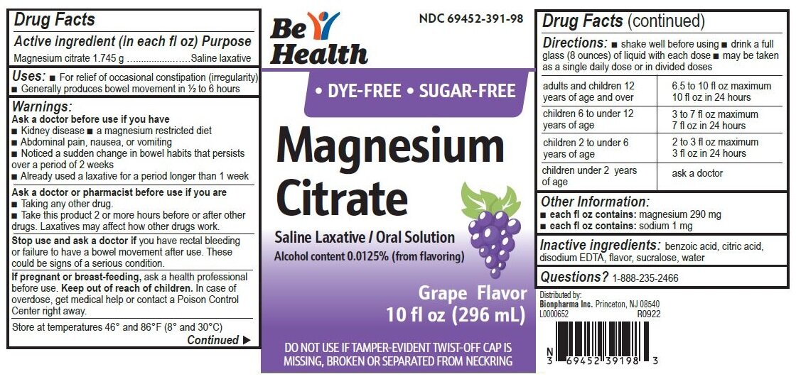 Be Health Magnesium Citrate - Grape