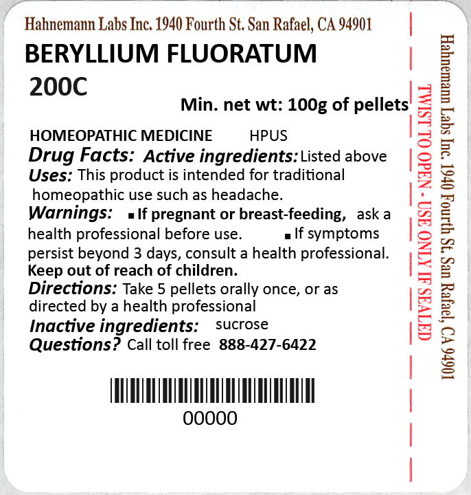 Beryllium Fluoratum 200C 100g