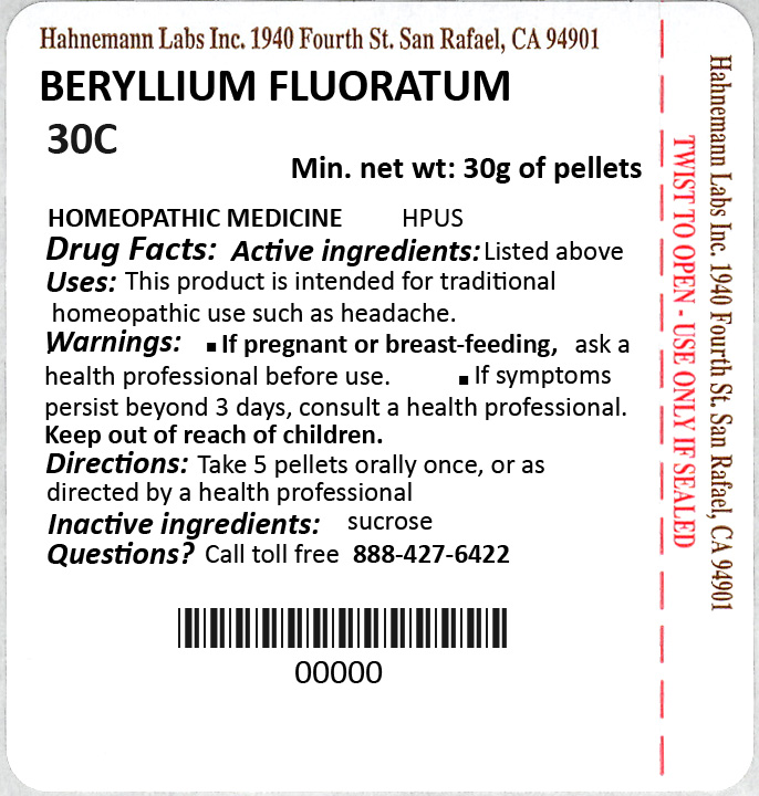 Beryllium Fluoratum 30C 30g