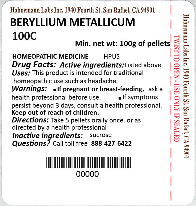 Beryllium Metallicum 100C 100g
