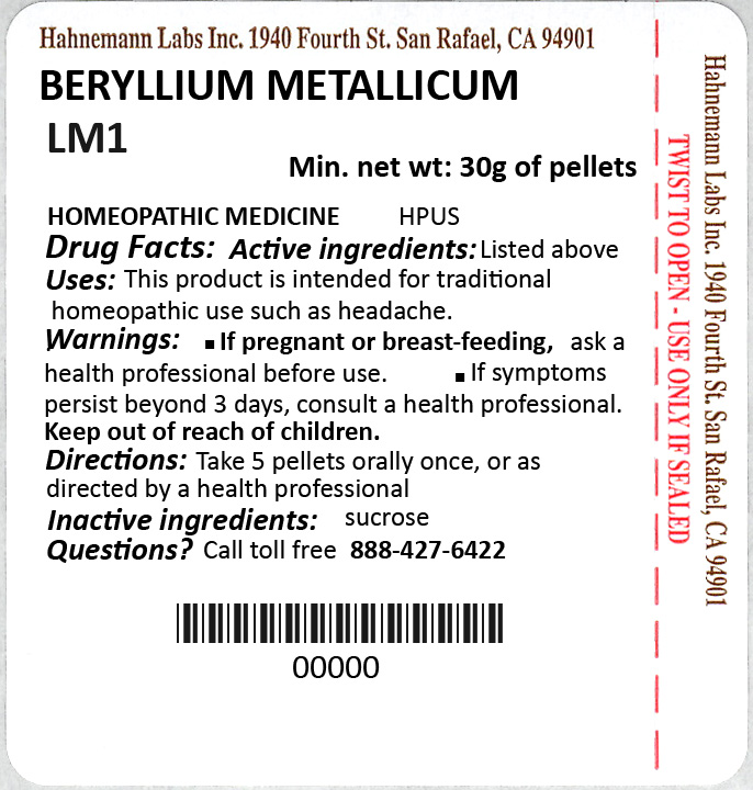 Beryllium Metallicum LM1 30g