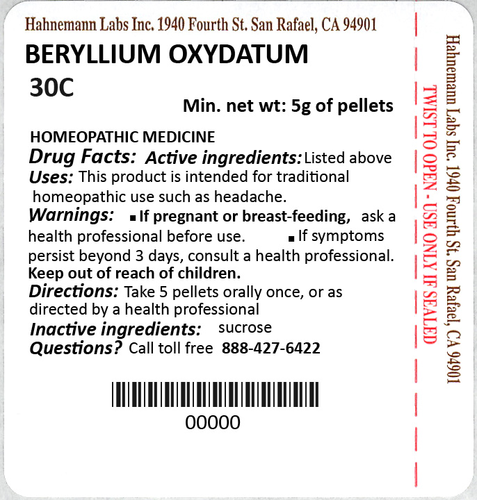 Beryllium Oxydatum 30C 5g