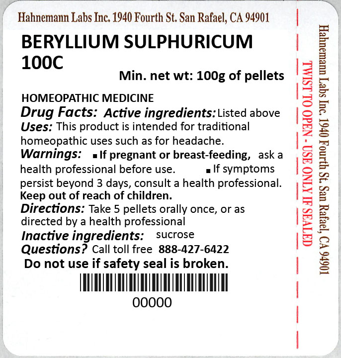 Beryllium Sulphuricum 100C 100g