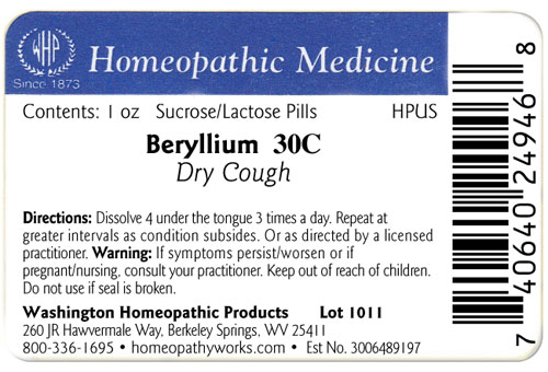Beryllium label example