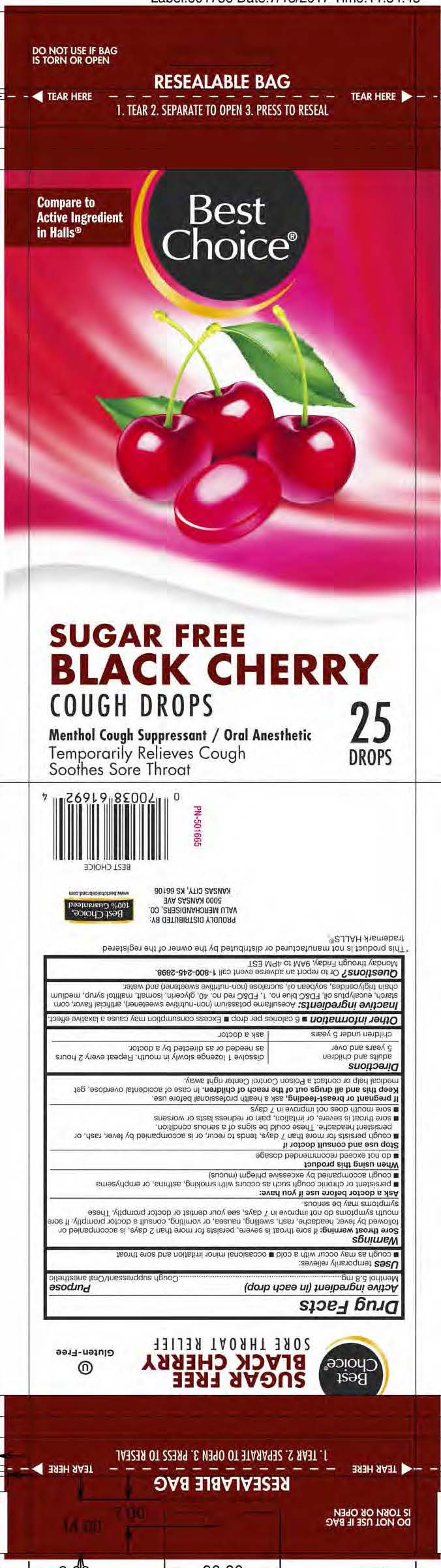 Best Choice SF Cherry 25ct Cough Drops