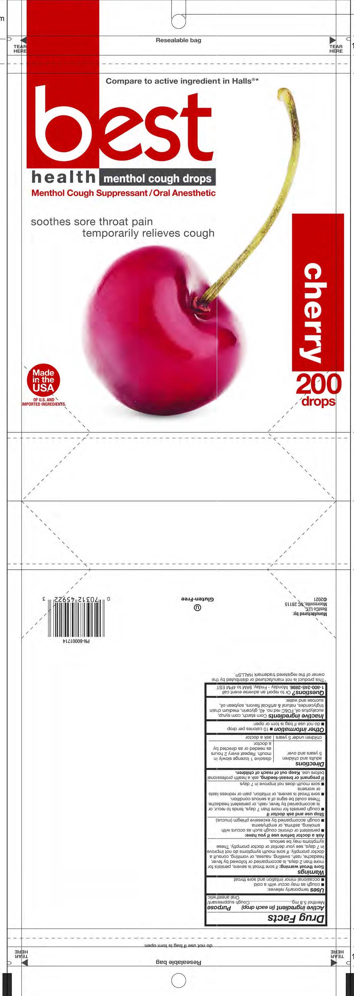 BestHealth Cherry 200ct Cough Drops