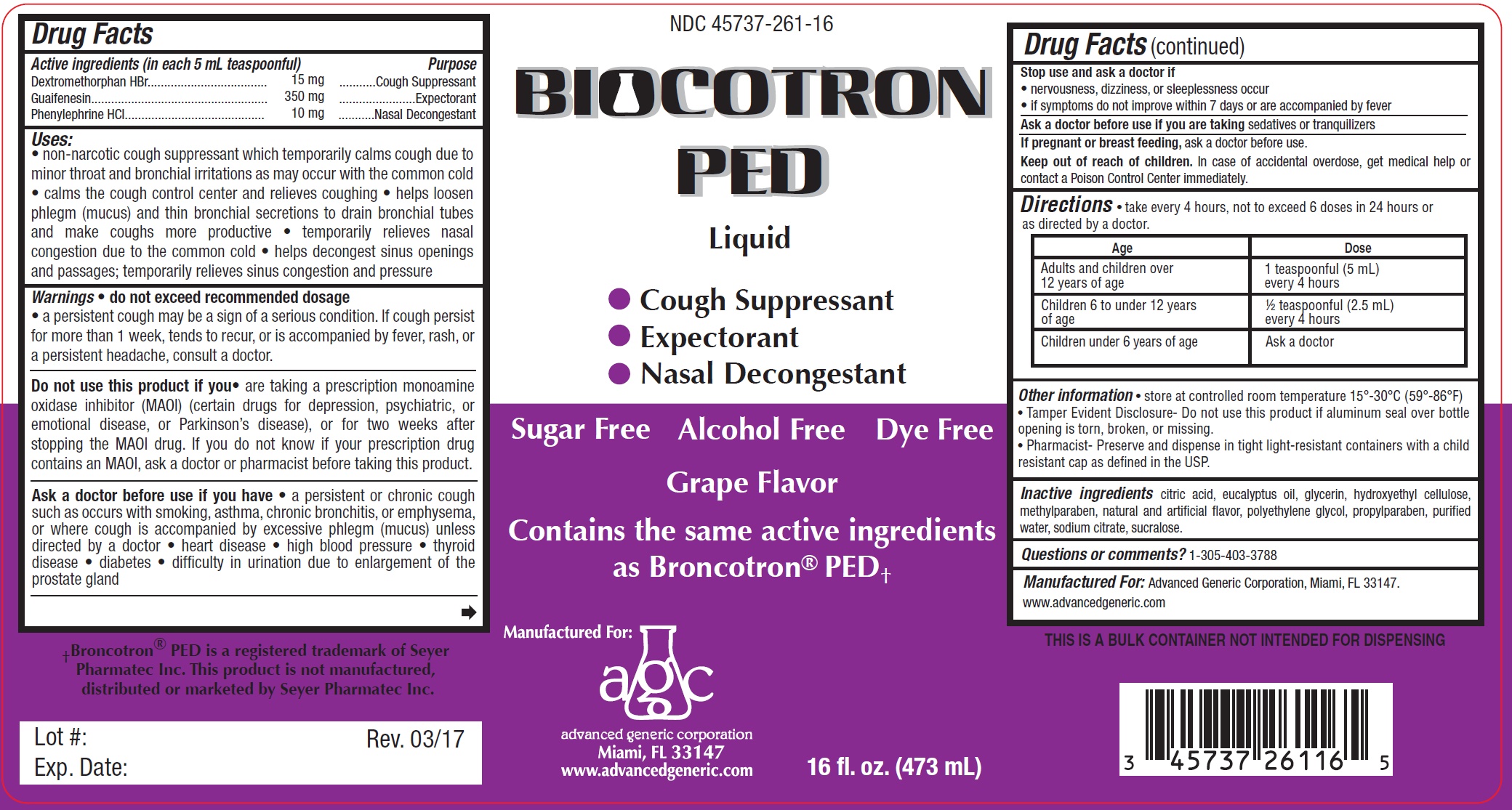 Biocotron Ped | Dextromethorphan Hbr, Guaifenesin, Phenylephrine Hcl Liquid Breastfeeding