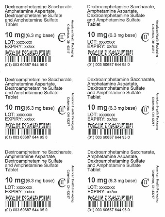 10 mg Dextroamphetamine Saccharate, Amphetamine Aspartate, Dextroamphetamine Sulfate and Amphetamine Sulfate Tablet Blister