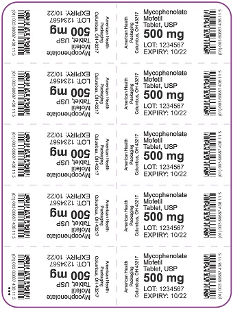 500 mg Mycophenolate Mofetil Tablet Blister