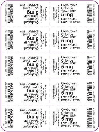 5 mg Oxybutynin Chloride Tablet Blister