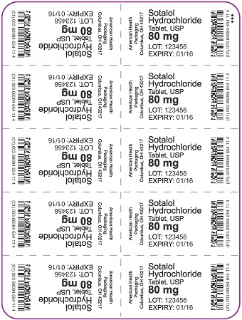 80 mg Sotalol Hydrochloride Tablet Blister