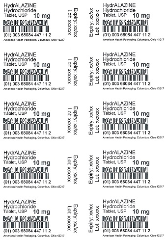 10 mg Hydralazine Hydrochloride Tablet Blister