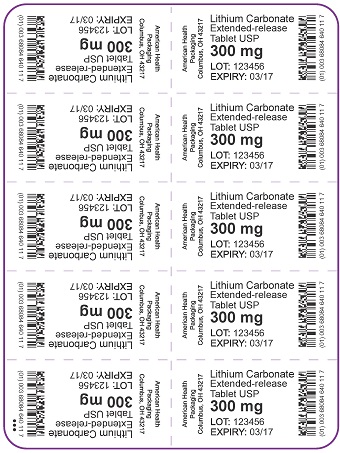 300 mg Lithium Carbonate Extended-release Tablet Blister