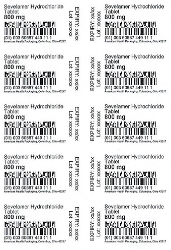 800 mg Sevelamer Hydrochloride Tablet Blister