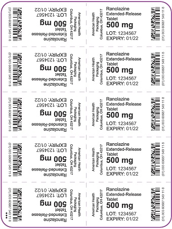 500 mg Ranolazine ER Tablet Blister