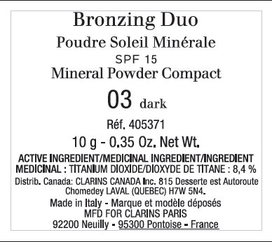 Bronzing Duo Spf 15 Mineral Compact Tint 03 Dark | Titanium Dioxide Powder Breastfeeding