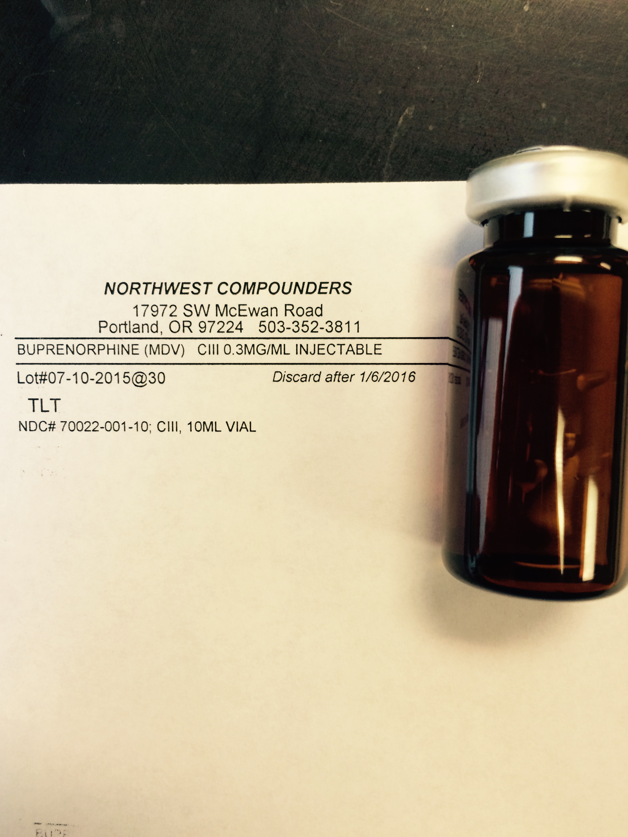 Buprenorphine MDV 0.3mg/mL