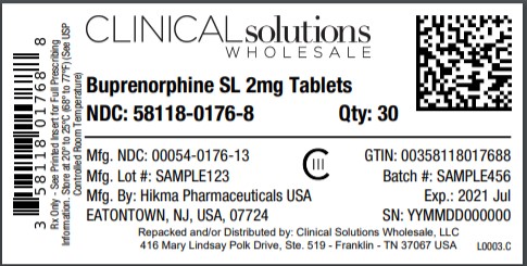 Buprenorphine 2mg SL Tablets 30 count blister card