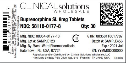 Buprenorphine 8mg SL Tablets 30 count blister card