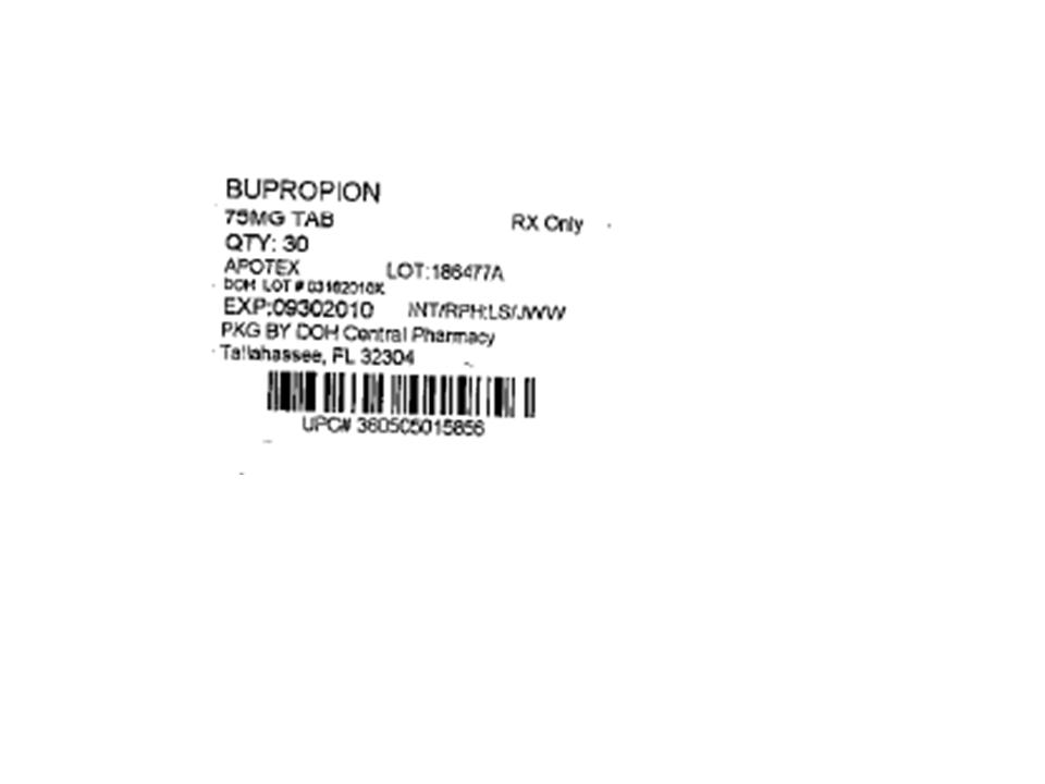 Bupropion Hydrochloride Tablets 75 mg Bottles (Apotex)
