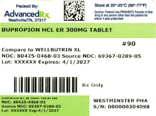 Bupropion HCL ER 300mg #90