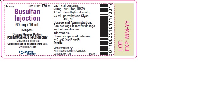 Busulfan Injection Vial Label